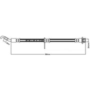 Juratek Brake Hydraulic Hose Line Front JBH1213