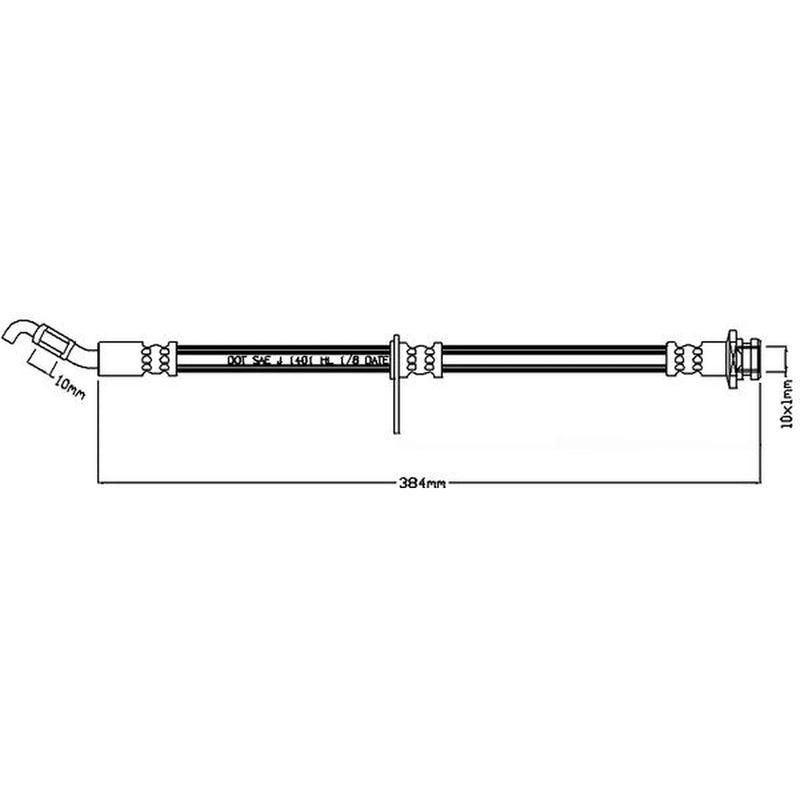 Juratek Brake Hydraulic Hose Line Front JBH1213