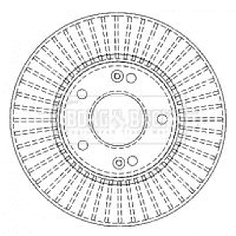 Borg & Beck 2 x Vented Front Brake Discs BBD4495