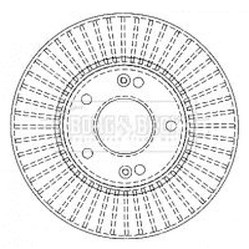 Borg & Beck 2 x Vented Front Brake Discs BBD4495