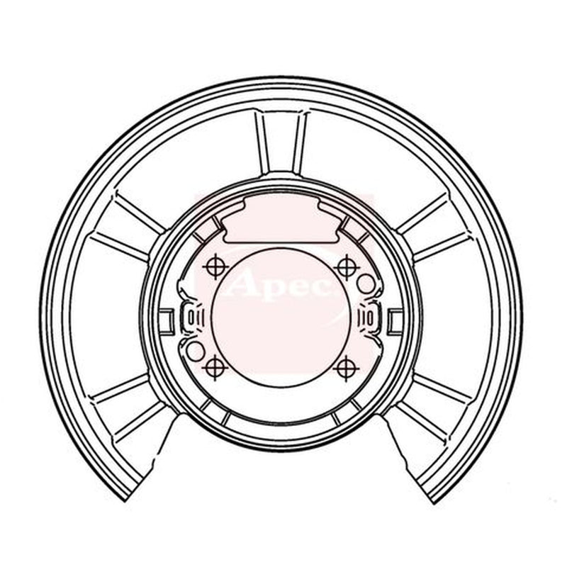 Apec Brake Disc Splash Guard Rear ASG1177