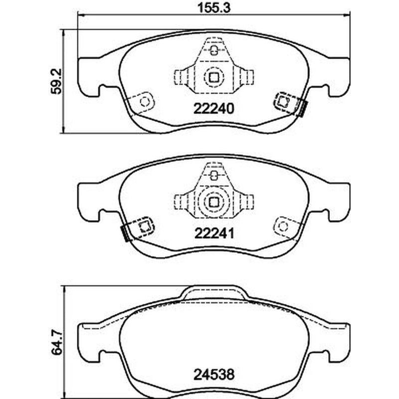 Mintex Front Brake Pad Set MDB3768