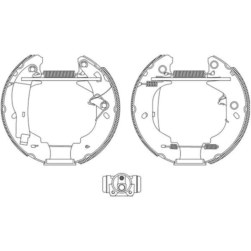 Mintex Brake Shoe Set Axle Kit MSP114