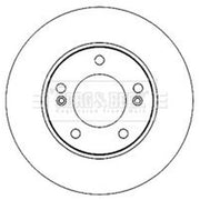 Borg & Beck 2 x Vented Front Brake Discs BBD5189