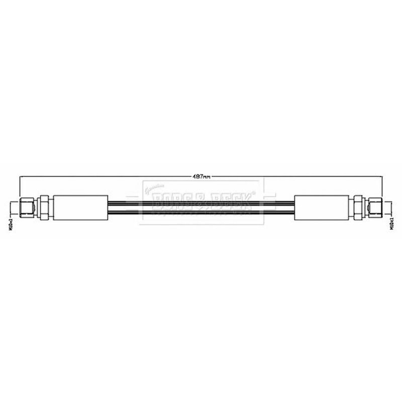 Borg & Beck Brake Hydraulic Hose Line Front Left BBH8722