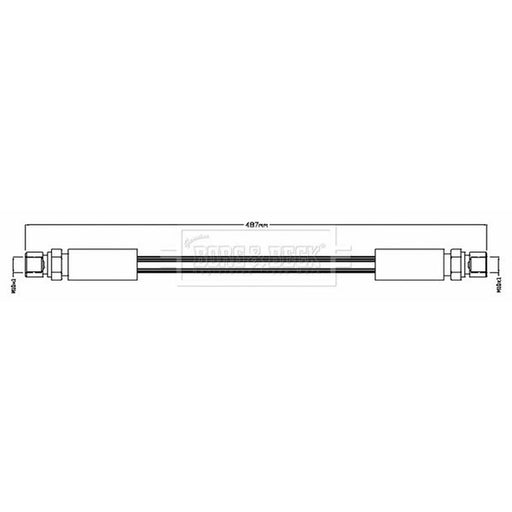 Borg & Beck Brake Hydraulic Hose Line Front Left BBH8722