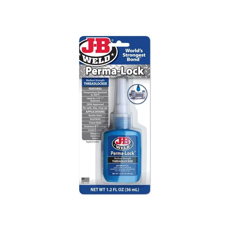 J-B Weld Perma-lock Blue Medium Strength Threadlocker 36ml - 24236UK