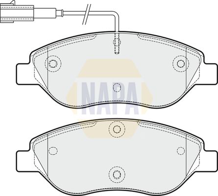 NAPA Front Vented & Rear Vented Brake Discs & Pads fits ALFA ROMEO CHRYSLER FIAT