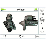 Valeo Starter Motor 12V 1.1kW 10 Teeth 446509