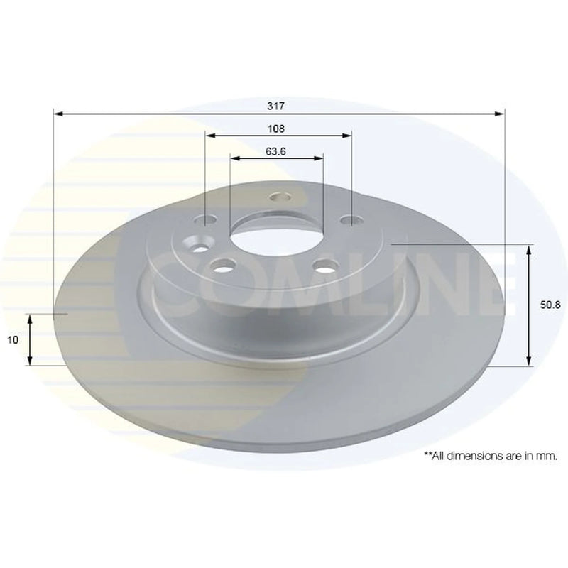 Comline 2 x Rear Brake Discs ADC1286