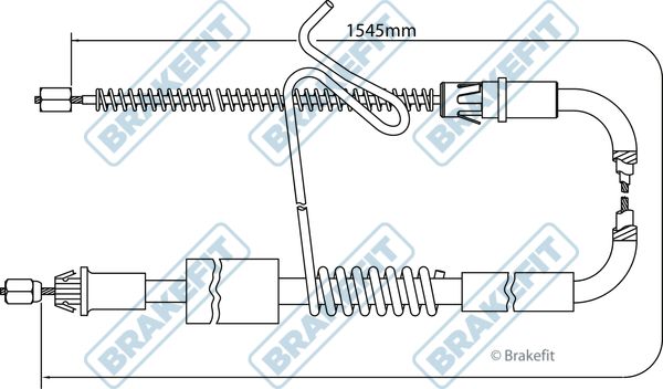 Apec Handbrake Cable Left Rear fits Ford Transit Bus 2006-2014 2.2