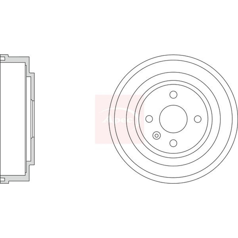 Apec Brake Drum Assembly Rear DRM9218