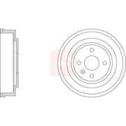 Apec Brake Drum Assembly Rear DRM9218