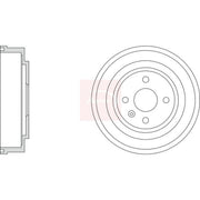 Apec Brake Drum Assembly Rear DRM9218