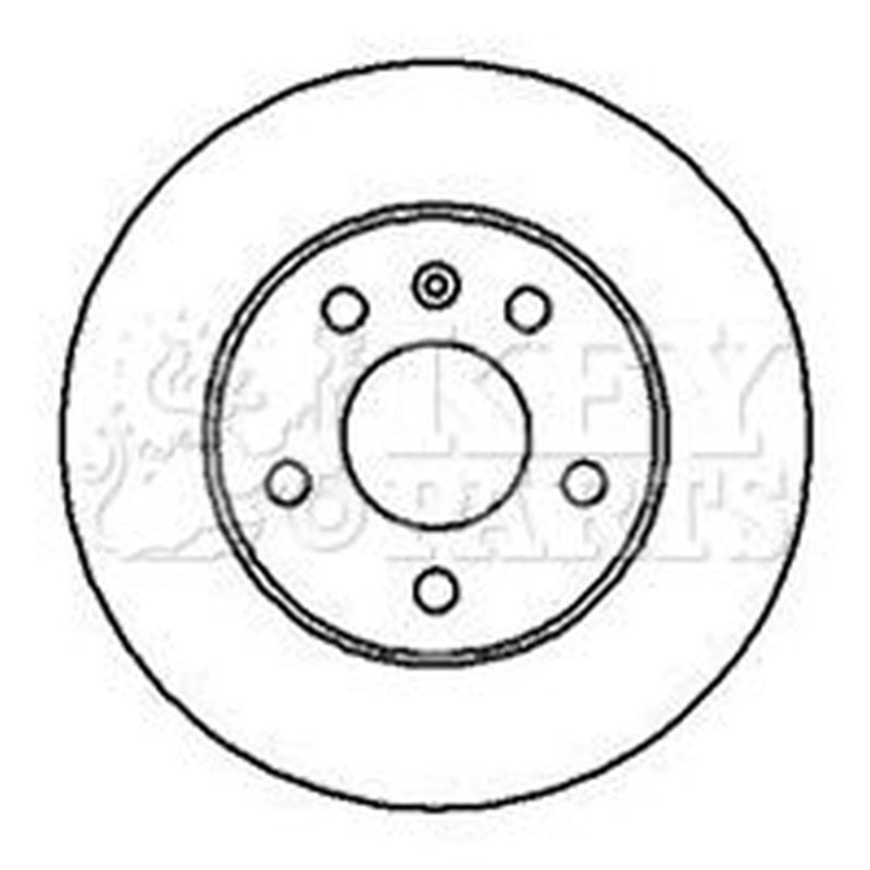Key Parts 2 x Solid Rear Brake Discs KBD4114
