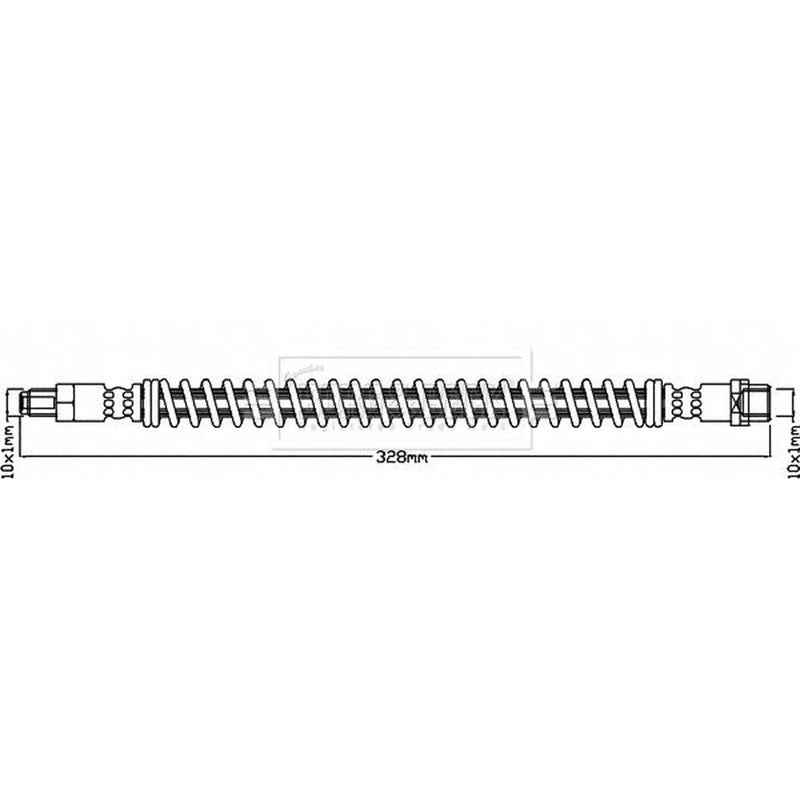 Borg & Beck Brake Hydraulic Hose Line Rear Left BBH8270
