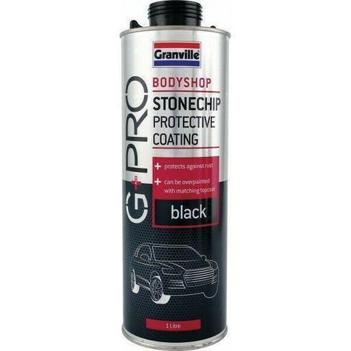 3 x Granville Black Stone Chip Spray Paint All Round Protection 1 Litre Granville  - Town Parts