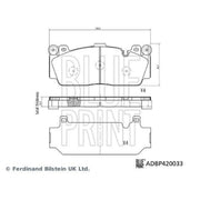 Blue Print Front Brake Pad Set ADBP420033