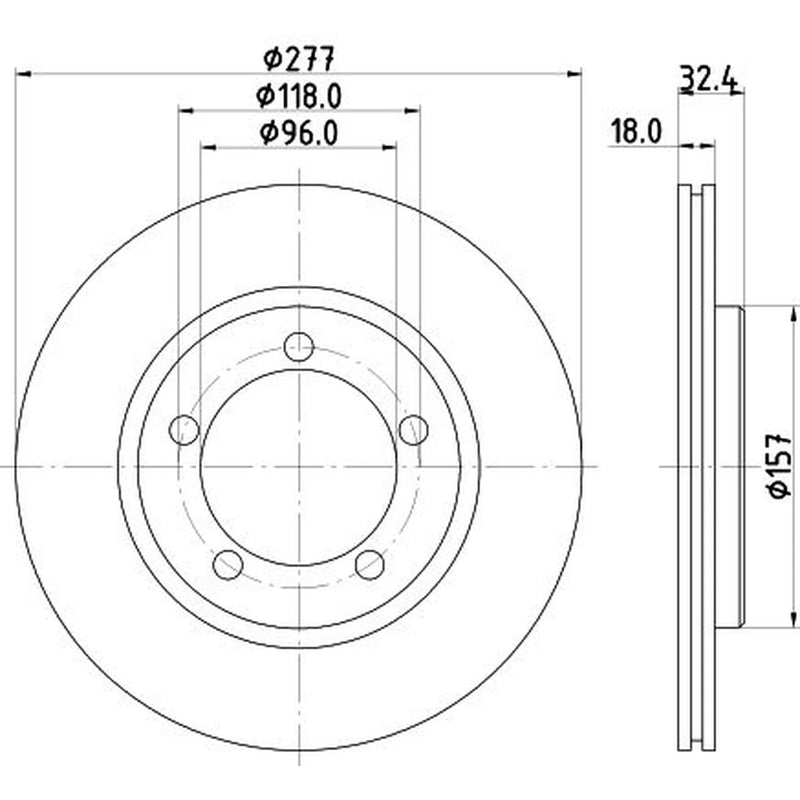 Mintex 2 x Vented Front Brake Discs MDC781