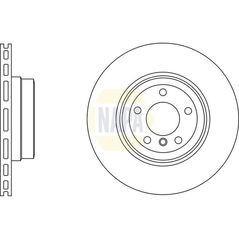 NAPA 2 x Vented Rear Brake Discs NBD5783