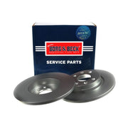 Borg & Beck 2 x Solid Front Brake Discs BBD4818