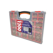 ForgeFix Organiser Pro Multi-Purpose Wood Screw Kit, 1200 Piece - OPMPS1200Y