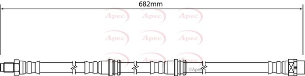 Apec Brake Hydraulic Hose Line Rear