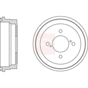 Apec Brake Drum Assembly Rear DRM9965