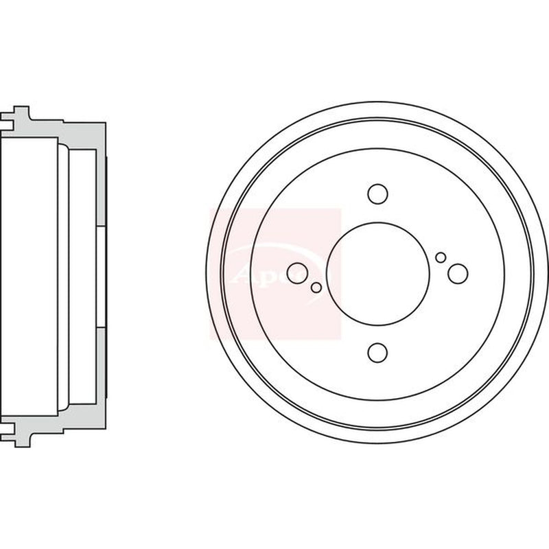 Apec Brake Drum Assembly Rear DRM9965