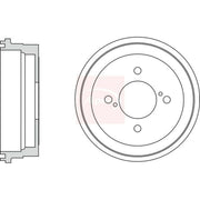Apec Brake Drum Assembly Rear DRM9965