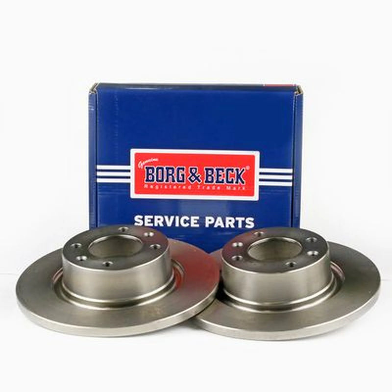 Borg & Beck 2 x Solid Rear Brake Discs BBD4261