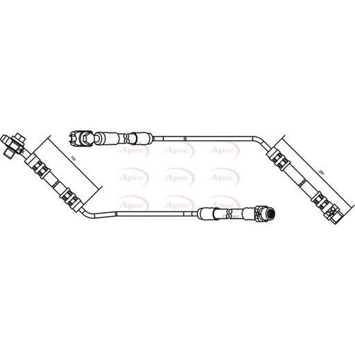Apec Brake Hydraulic Hose Line Rear Right HOS3156