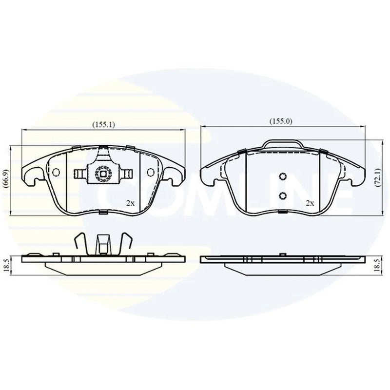 Comline 4 x Front Brake Pad Set CBP01720
