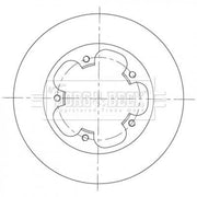 Borg & Beck 2 x Solid Rear Brake Discs BBD5364