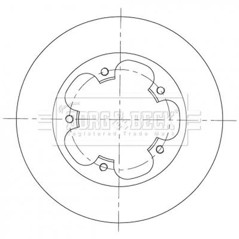 Borg & Beck 2 x Solid Rear Brake Discs BBD5364