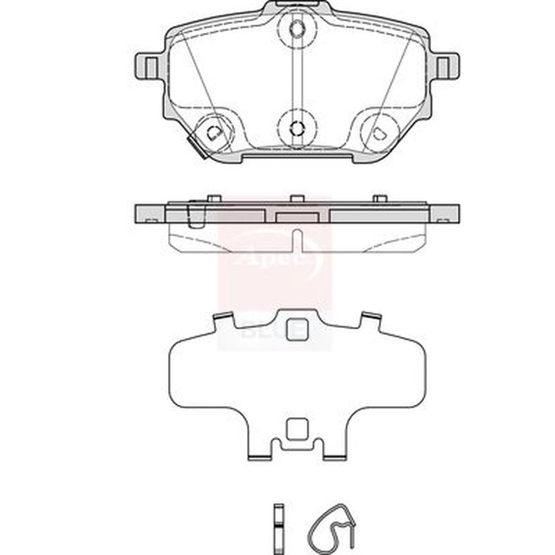 Apec Rear Brake Pad Set PD4027
