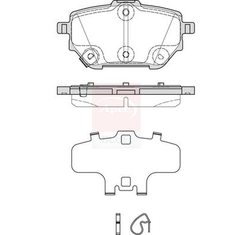 Apec Rear Brake Pad Set PD4027