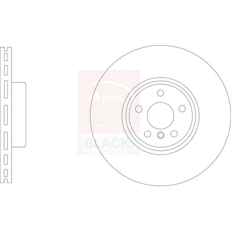 Apec 2 x Vented Front Brake Discs DSK3326B