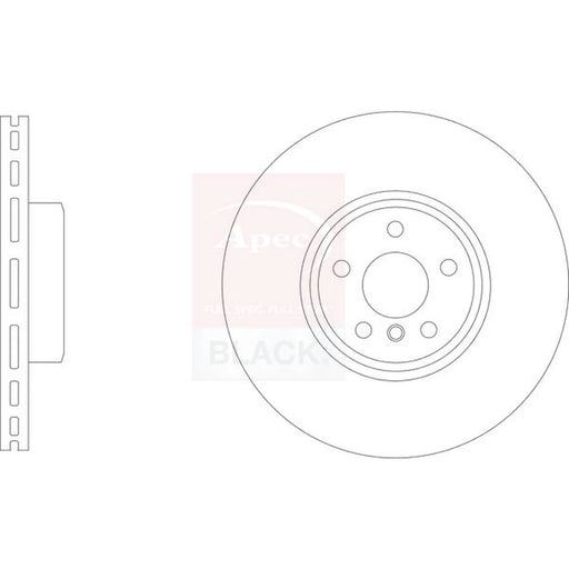 Apec 2 x Vented Front Brake Discs DSK3326B