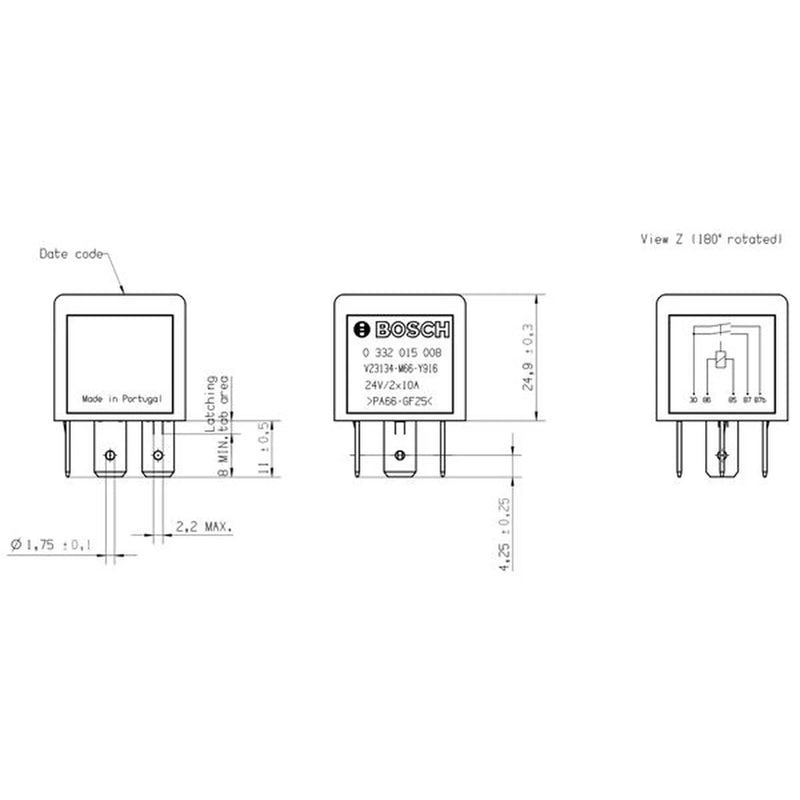 Bosch Main Power Relay 0 332 015 008