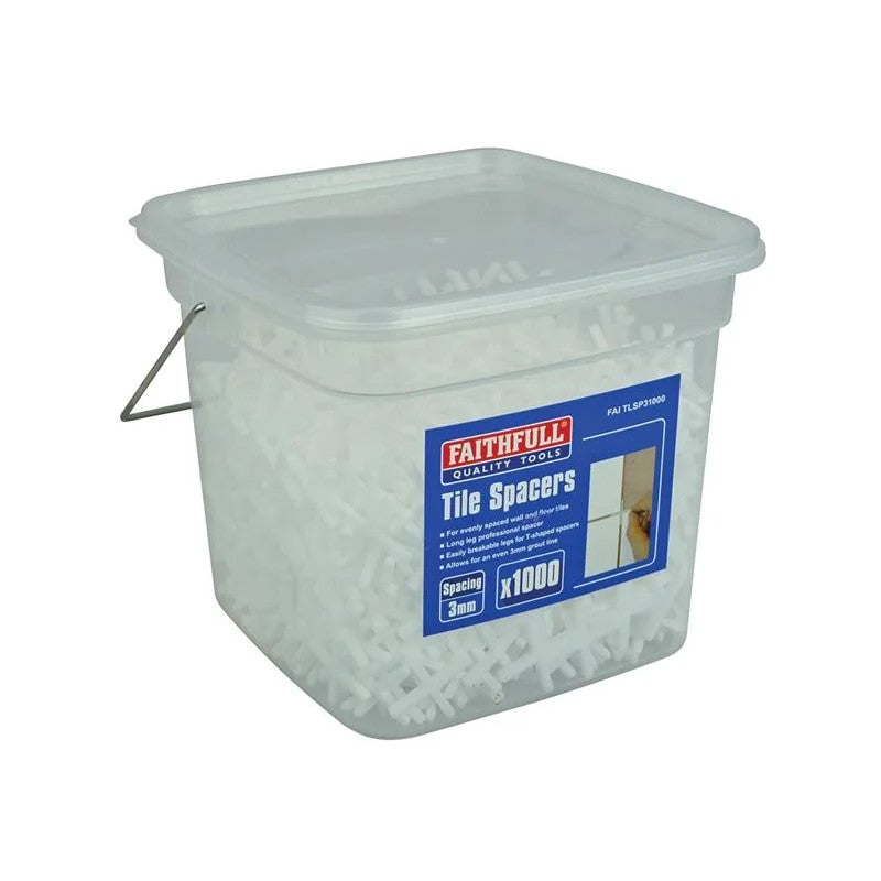 Faithfull Tile Spacer Long Leg (Tub 1000) 3-5mm