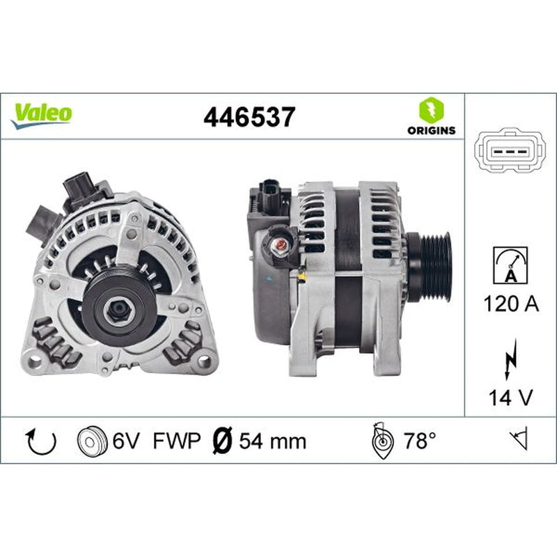 Valeo Car Alternator 12V 446537
