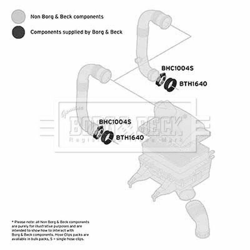 Borg & Beck Intercooler Turbo Charge Air Hose BTH1640