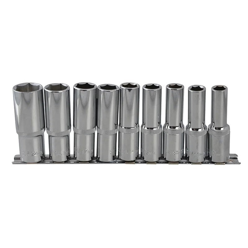 BlueSpot Tools 1/2in Drive Deep Socket Set, 9 Piece - 01541