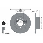 Textar 2 x Solid Rear Brake Discs 92111203
