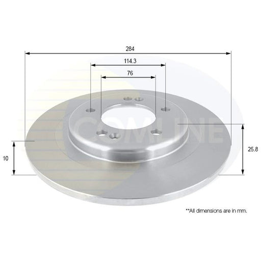 Comline 2 x Solid Rear Brake Discs ADC2421