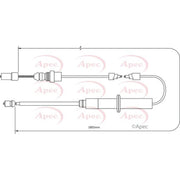 Apec Handbrake Cable Left Rear CAB1387