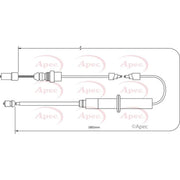 Apec Handbrake Cable Left Rear CAB1387