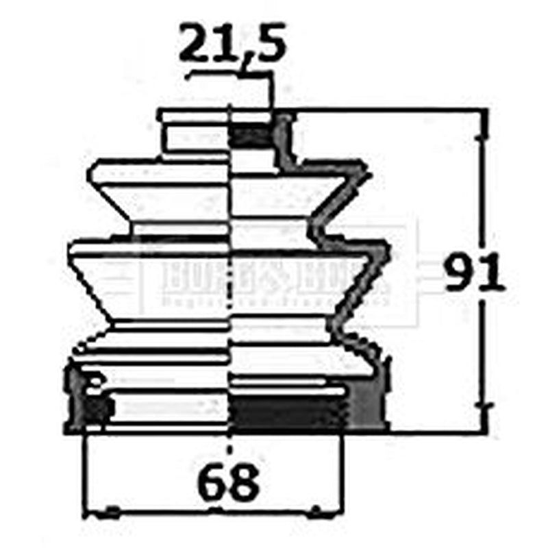 Borg & Beck Drive Shaft Bellow Kit Front Left BCB6153