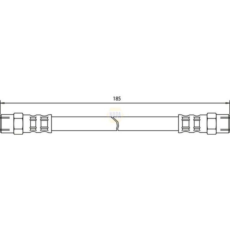 NAPA Brake Hydraulic Hose Line Rear NBH1035